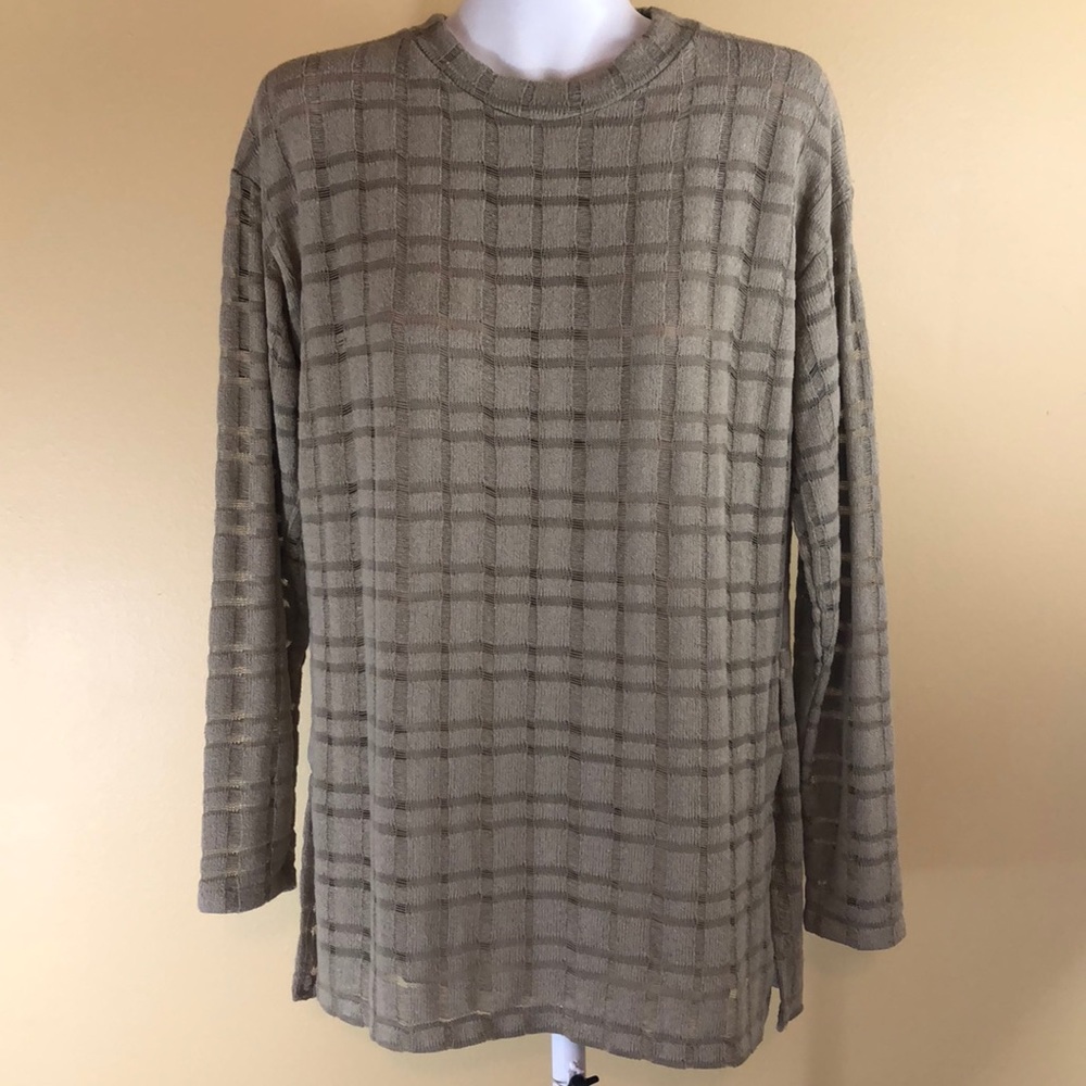 Zara Long sleeve lightweight sheer Blouse
